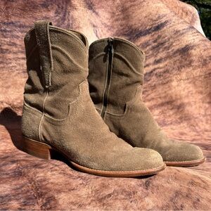 Tecovas “The Dean” Zip Suede Boots